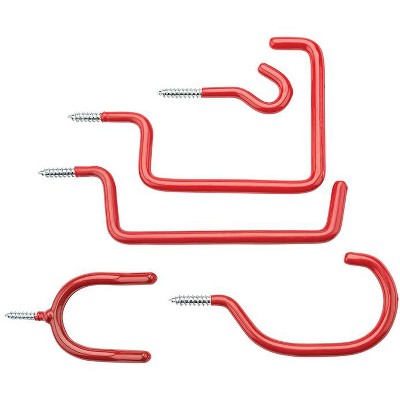 National Hardware Red Steel/Vinyl Assorted Screw Hook 5 pk (Case of 6)