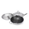 Chef Jet Tila 4-piece Hybrid Nonstick Stainless Steel Chef's Pan Set Refurbished Black - 4 of 4