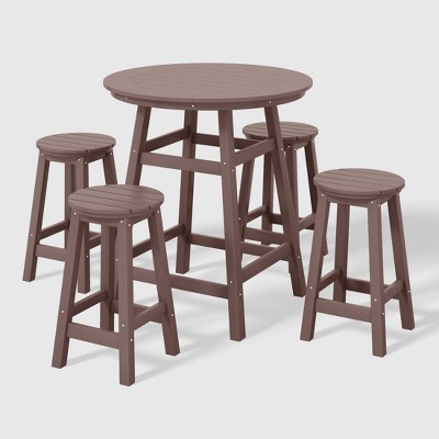 WestinTrends Malibu All Weather Hdpe Outdoor Patio Counter Height Dining Set (5-Piece)