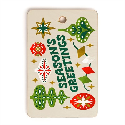 Jessica Molina Seasons Greetings Vintage Ornaments Cutting Board Rectangle -Deny Designs