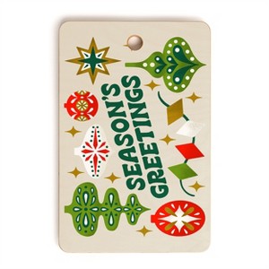 Jessica Molina Seasons Greetings Vintage Ornaments Cutting Board Rectangle -Deny Designs - 1 of 3