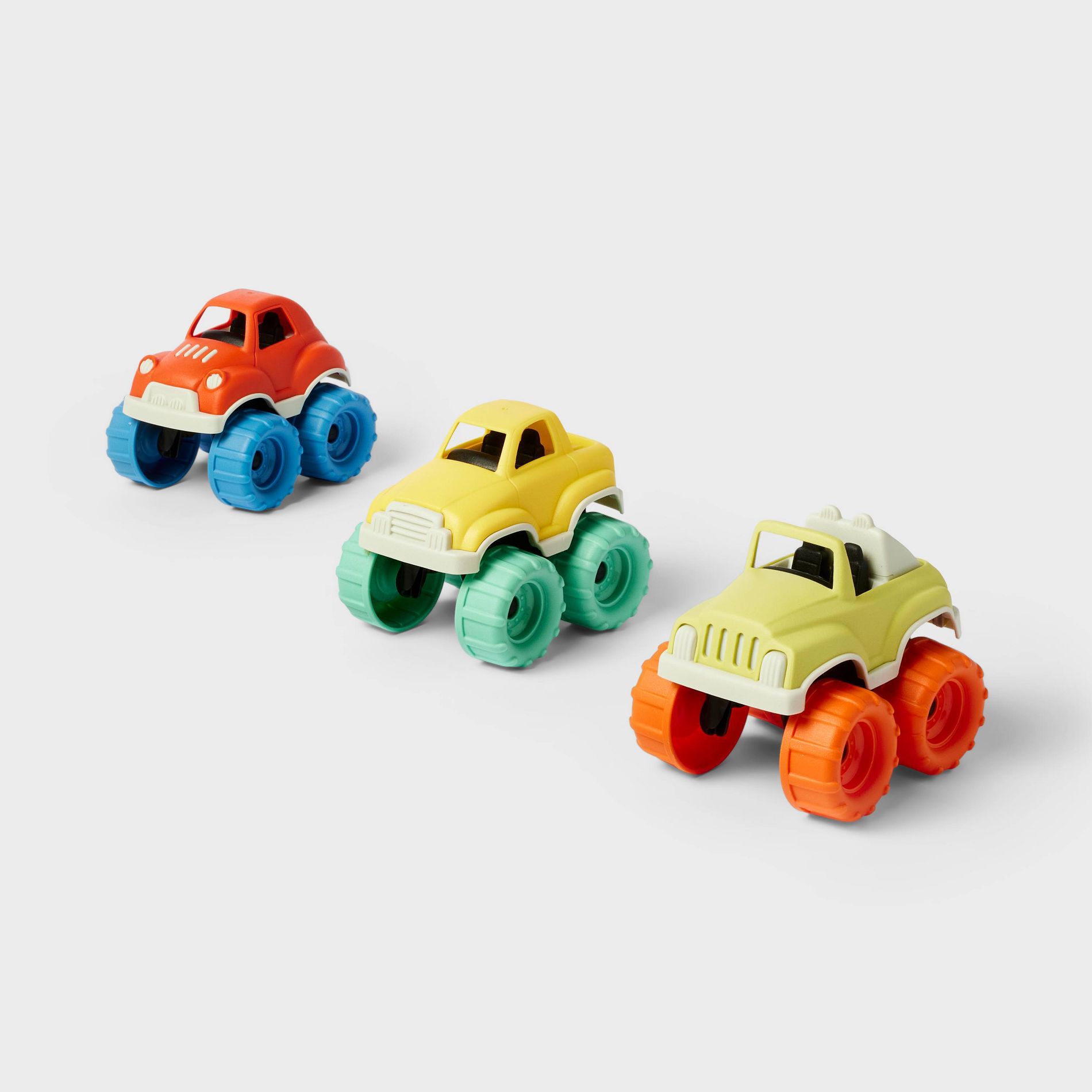 Truck Set - 3pk - Gigglescape™: Plastic Toy Vehicle Playsets, Non-Powered, Ages 2+, Fine Motor Skills