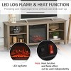Resenkos  60" W x 23.5" H Electric Fireplace Mantel TV Stand, Media Console Center Cabinet with 2 Adjustable Shelves, Brown - 4 of 4