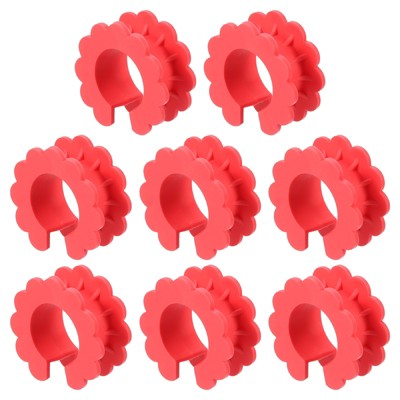Unique Bargains Windproof Silicone Anti-Drop Flexible Clothes Hanger Fixing Buckle 8 Pcs