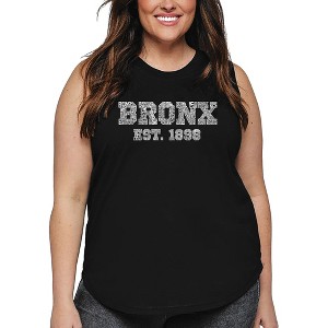 LA Pop Art Women's Word Art Tank Top - POPULAR NEIGHBORHOODS IN BRONX, NY - 1 of 4