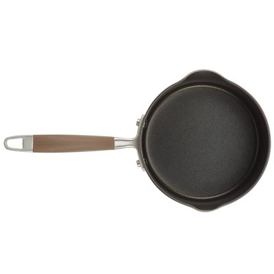 Bronze Aluminum Nonstick Saucier with Pour Spout and Lid