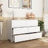 MOEPISY 6 Drawer Storage Cabinet ,Dresser, Wood Storage Tower Clothes Organizer, Wide Chest of 6 Drawers - 4 of 4