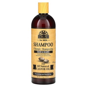 Okay Pure Naturals For Men, Shampoo, Hair & Beard with All Natural Castor Oil, 16 oz (473 ml) - 1 of 2
