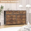 10 Drawers Fabric Dressers for Bedroom, Wood Top, Steel Frame, Modern Chest of Drawers, Lightweight Dresser with Fabric Bins for Living Room, Hallway - 2 of 4