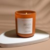 Sweet Water Decor Hello Fall 15oz Orange Matte Jar Candle - 3 of 3