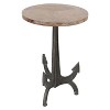Metal and Wood Anchor Table Brown/Black - Olivia & May: Nautical-Inspired, Round Accent Table for Home Decor - 2 of 4