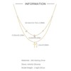 Clotth Eight-Pointed Star Moon Cross 925 Sterling Silver Necklaces For Women Pearl Double layer Necklaces Gift Jewelry Fashion Accessories Creative - 3 of 4
