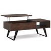 Mitchell Lift Top Coffee Table Distressed Charcoal Brown - WyndenHall: Handcrafted, Industrial Style, Hidden Storage - 2 of 4