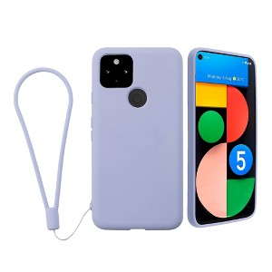 Insten Liquid Silicone Case For Google Pixel 5 (2020) Soft Microfiber Full Body Protective Cover - 1 of 4