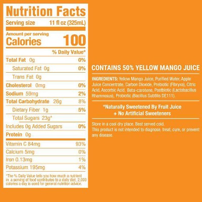 cheerpop Sparkling Mango Fruit Juice Drink - 11oz/4pk