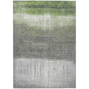 HomeRoots 10' X 14' Fern Green And Gray Abstract Washable Indoor Outdoor Area Rug - 1 of 3