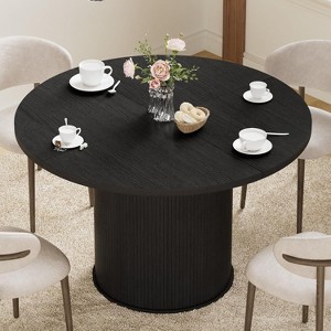 Hommpa 48" Round Dining Table - Sturdy Rubber Wood, Modern Farmhouse, Seats 4-6 - 1 of 4