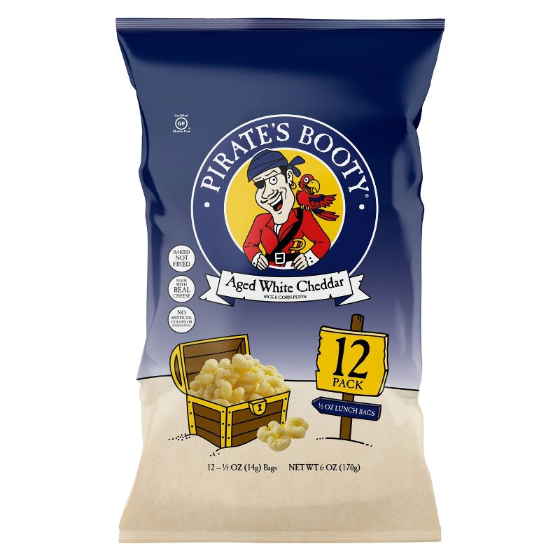 Pirate&#39;s Booty Aged White Cheddar Puffs - 12ct - 0.5oz, 1 of 5