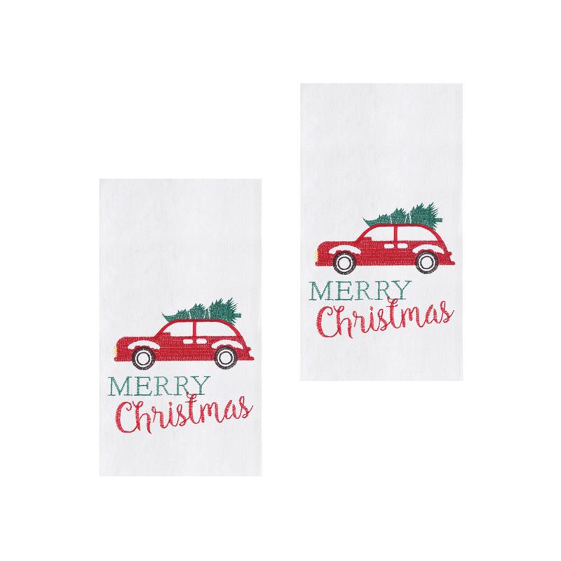 C&F Home Holiday Car Cotton Flour Sack Kitchen Towel Set of 2, 2 of 5