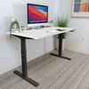 Mount-It! Ultimate Dual Motor Electric Standing Desk with 48" Tabletop, Black & White - 4 of 4