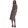 Women's Collared Sleeveless Vintage Weave Neutral Sweaterknit Midi Wrap Dress - DVF for Target - 2 of 4