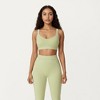 Anna-Kaci Active Women's Sports Bra with Scoop Neck, Wide Straps, and Contrast Stitch Detailing for Medium Support - 2 of 4