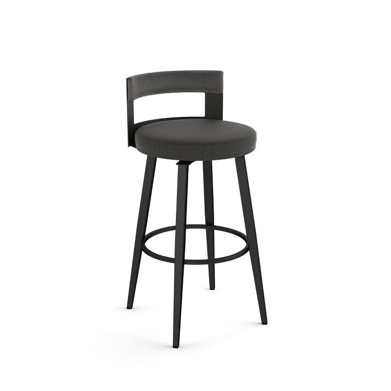 Amisco Paramont Upholstered Counter Height Barstool Gray/Black, 1 of 7