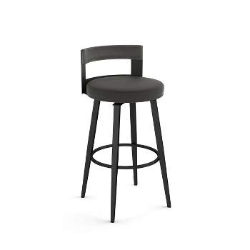 Amisco Paramont Upholstered Counter Height Barstool Gray/Black