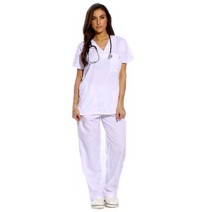 Just Love Scrub Set - 6 Pocket Medical Uniform - (V-Neck with Cargo Pant Nurse Set) - 1 of 3