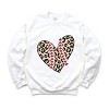 Simply Sage Market Women's Graphic Sweatshirt Leopard Baseball Heart - 2 of 4