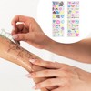 Unique Bargains Luminous Mixed Styles Fake Tattoos Fluorescent Pink 4 Pcs - 4 of 4