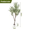 Artificial Olive Tree with Fruits in Pot - Realistic Faux Olive Plant with Lifelike Leaves, Large Fake Tree for Home, Office, Garden Decor - 4 of 4