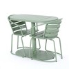 SKRAN Set of 3 Outdoor Patio Bistro, Retro Metal Bistro Table and Chairs Set of 2, Waterproof Cafe Table Set for Indoor,Outdoor,Balcony - 4 of 4