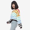 Anna-Kaci Women's Striped Knit Sweater with Crew Neck and Long Sleeves - 3 of 4