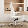 GlasFlength Task and Office Chairs with Support Armrest，Ergonomic, Adjustable，Computer Chair and Gaming Chair, White, 23.43"*17.72"*56.29" - 4 of 4