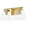 Elegant Lighting Merrick 2 light Brass and Clear Bath Sconce - 4 of 4