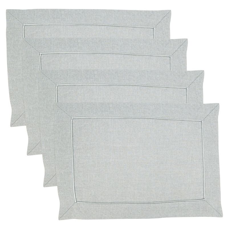 Saro Lifestyle Shimmering Placemat with Piping Detail (Set of 4), 2 of 5