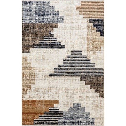 Nuloom Vanita Geometric Oval 7x10 Area Rug For Living Room Bedroom 