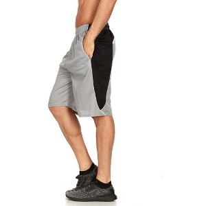 Mens Moisture Wicking Athletic Basketball & Gym Workout Shorts with Pockets - 1 of 2