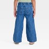 Toddler Girls' Wide Leg Pull-On Pants - Cat & Jack™ Blue - 2 of 3