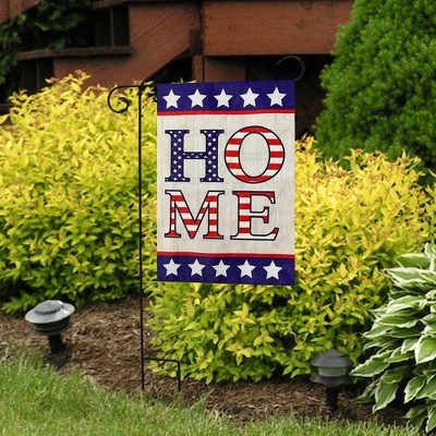 Patriotic Burlap Outdoor Garden Flag 18" x 12.5"