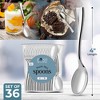 Posh Setting 4 Inch Mini Plastic Silver Tasting Spoon - 36 Count - 3 of 4