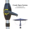 Vynxaria Rectangle Patio Umbrella - Navy Blue, Durable, UV-Resistant with Crank Lift - 2 of 4