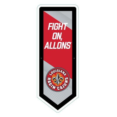 Evergreen Ultra-Thin Glazelight LED Wall Decor, Pennant, University of Louisiana at Lafayette- 9 x 23 Inches Made In USA