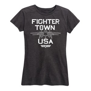 Women's - Top Gun - Property of Fighter Town Short Sleeve Graphic T-Shirt - 1 of 4