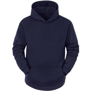 Lars Amadeus Men's Pullover Solid Long Sleeves Hooded Sweatshirts with Pocket - 1 of 4
