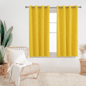 Deconovo Gold Line 52 Width Curtain Panel Pair (2 Panel) - 1 of 4