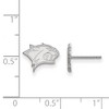 Black Bow Jewelry 10k White Gold New Hampshire Wildcats NCAA Post Earrings - 2 of 3