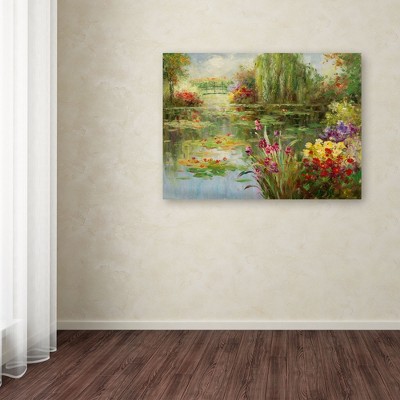 Victor Giton Water Lilies Horizontal Canvas Art