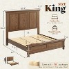AMERLIFE Platform Bed Frame, Solid Wood with 65.2" Headboard, Heavy-Duty Slats, No Box Spring Required, Easy to Assemble - 2 of 4